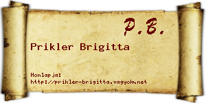 Prikler Brigitta névjegykártya