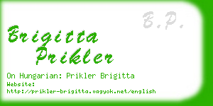 brigitta prikler business card